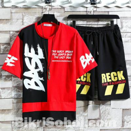 Combo Half T-Shirt And 3 Quarter Pants For Man